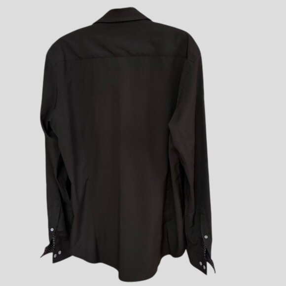 Report Collection Black Long Sleeve 4-Way Stretch Dress Shirt - Picture 4 of 13